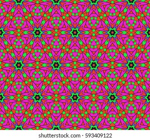 seamless patterns, abstract floral geometric texture. Ornament for interior design, greeting cards, birthday or wedding invitations, paper print. Ethnic background in east style.