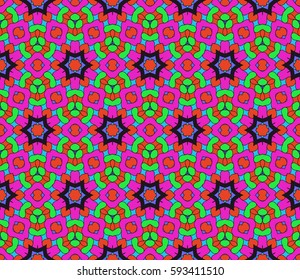 seamless patterns, abstract floral geometric texture. Ornament for interior design, greeting cards, birthday or wedding invitations, paper print. Ethnic background in east style.