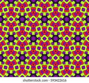 seamless patterns, abstract floral geometric texture. Ornament for interior design, greeting cards, birthday or wedding invitations, paper print. Ethnic background in east style.