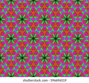seamless patterns, abstract floral geometric texture. Ornament for interior design, greeting cards, birthday or wedding invitations, paper print. Ethnic background in east style.