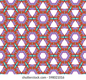 seamless patterns, abstract floral geometric texture. Ornament for interior design, greeting cards, birthday or wedding invitations, paper print. Ethnic background in east style.