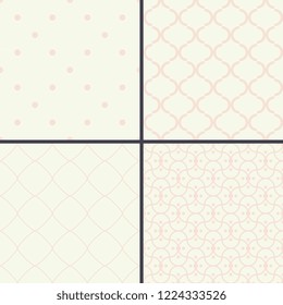 Seamless patterns with abstract ornament