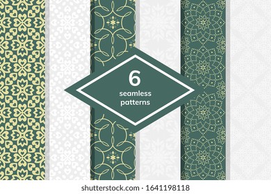 Seamless patterns with abstract ornament