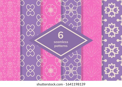 Seamless patterns with abstract ornament