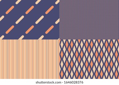 Seamless patterns with abstract ornament