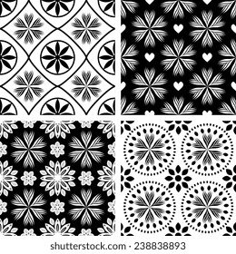 Seamless patterns with abstract ornament