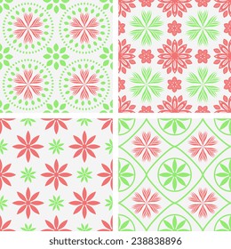 Seamless patterns with abstract ornament