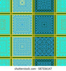 seamless patterns with abstract painted squares