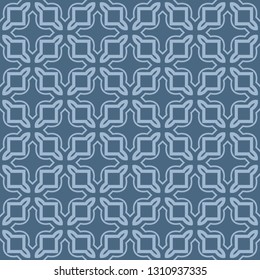 Seamless Patterns, AbstractGeometric Texture. Ornament For Interior Design, Greeting Cards, Birthday Or Wedding Invitations, Paper Print. Ethnic Background In East Style. Pastel blue color.