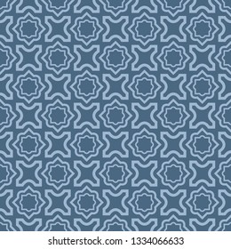 Seamless Patterns, AbstractGeometric Texture. Ornament For Interior Design, Greeting Cards, Birthday Or Wedding Invitations, Paper Print. Ethnic Background In East Style. Pastel blue color.