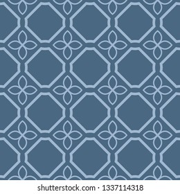 Seamless Patterns, AbstractGeometric Texture. Ornament For Interior Design, Greeting Cards, Birthday Or Wedding Invitations, Paper Print. Ethnic Background In East Style. Pastel blue color.