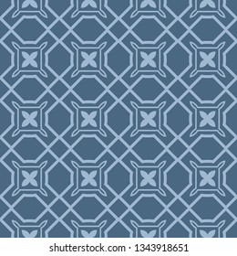 Seamless Patterns, AbstractGeometric Texture. Ornament For Interior Design, Greeting Cards, Birthday Or Wedding Invitations, Paper Print. Ethnic Background In East Style. Pastel blue color.