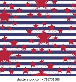 Seamless patterns with American symbols. Vector.