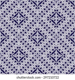 Seamless patterns in arabian style.Blue and white  colors.Geometric textures. Vector illustration