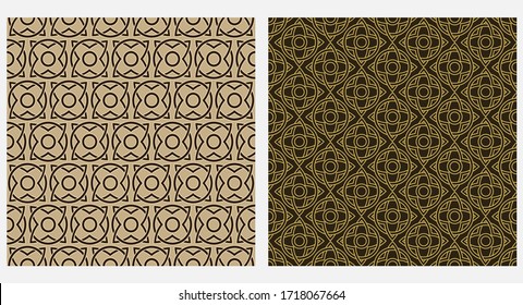 Seamless patterns in Asian style. Wallpaper background, texture