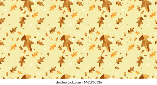Seamless patterns autumn orange yellow background for print web decoration