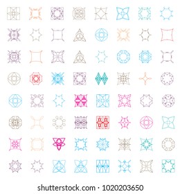Seamless Patterns Background Collection.  Endless texture can be used for wallpaper, pattern fills, web page background,surface textures. Set of geometric ornaments.