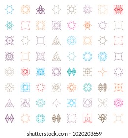 Seamless Patterns Background Collection.  Endless texture can be used for wallpaper, pattern fills, web page background,surface textures. Set of geometric ornaments.