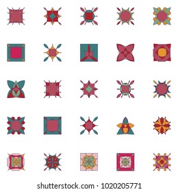 Seamless Patterns Background Collection.  Endless texture can be used for wallpaper, pattern fills, web page background,surface textures. Set of geometric ornaments.