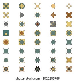 Seamless Patterns Background Collection.  Endless texture can be used for wallpaper, pattern fills, web page background,surface textures. Set of geometric ornaments.