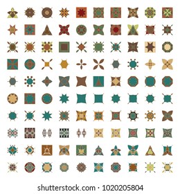 Seamless Patterns Background Collection.  Endless texture can be used for wallpaper, pattern fills, web page background,surface textures. Set of geometric ornaments.