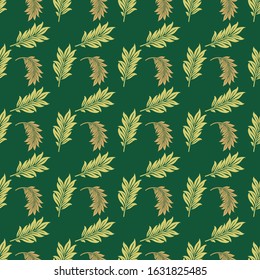 Seamless patterns or background with two colour leaf
