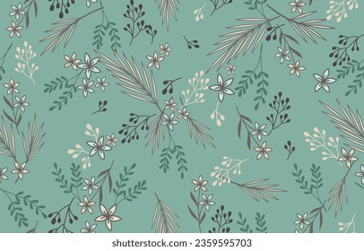 Seamless patterns  for background vector illustration with flowers ,leaf and floral. 
design for paper, fabric cover, interior decoration ,blanket,pillow,t-shirt,
fashion design,wallpaper and print de