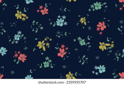 Seamless patterns  for background vector illustration with flowers ,leaf and floral. 
design for paper, fabric cover, interior decoration ,blanket,pillow,t-shirt,
fashion design,wallpaper and print de