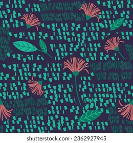 Seamless patterns  for background vector illustration with flowers ,leaf and floral. 
design for paper, fabric cover, interior decoration ,blanket,pillow,t-shirt,
fashion design,wallpaper and print 