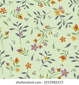 Seamless patterns for background vector illustration with flowers ,leaf and floral,blooming flowers  design for fabric cover, interior decoration ,blanket,textile, fashion design,wallpaper and gift 