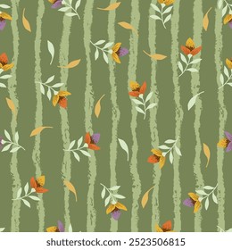 Seamless patterns for background vector illustration with flowers ,leaf and floral. design for paper, fabric cover, interior decoration ,blanket,pillow,t-shirt, fashion design,wallpaper and printable