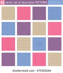Seamless Patterns backgrounds. Ideal for printing onto fabric and paper or scrap booking. Vector illustration