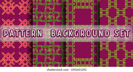 seamless patterns backgrounds set. square tile textures tone shapes colored wallpaper design