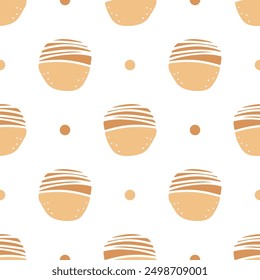 Seamless patterns of Bakery bread cartoon doodle.