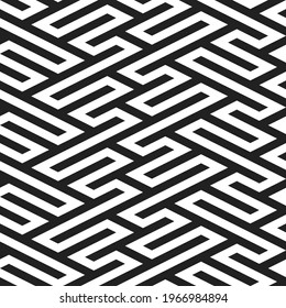 Seamless patterns with black and white labirint