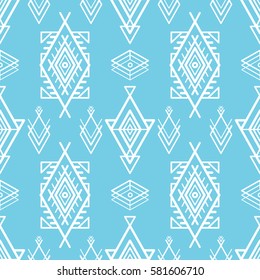 Seamless patterns in boho style.  Ethnic ornament. Tribal art print, background for fabric design, wallpaper, wrapping.