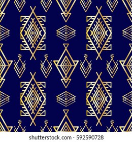 Seamless patterns in boho style.  Ethnic ornament. Tribal art print, background for fabric design, wallpaper, wrapping.