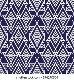 Seamless patterns in boho style.  Ethnic ornament. Tribal art print, background for fabric design, wallpaper, wrapping.