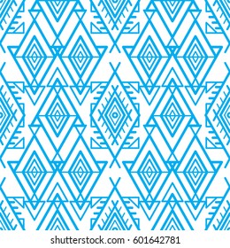 Seamless patterns in boho style.  Ethnic ornament. Tribal art print, background for fabric design, wallpaper, wrapping.