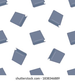 Nahtlose Muster. Die Bücher sind chaotisch zerstreut. Zum Verpacken, Verpacken von Papier, Notebook oder Cover. Vektorbild