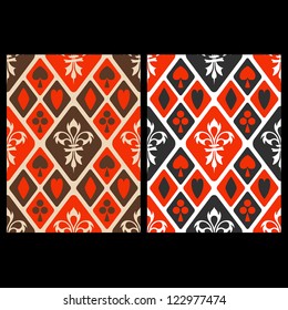 seamless patterns with card suits