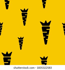 Seamless patterns with carrot icon