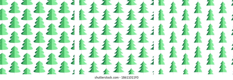 Patrones sin foco con árboles de Navidad. Colección con texturas interminables