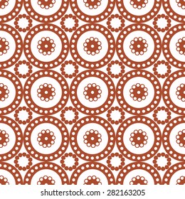 seamless patterns with circles - vector illustration. Geometric patterns, circular patterns of circles. Simple ornament