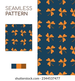 Seamless Patterns of Clover Background. Suitable for fashion, fabric, wallpaper, and all prints. vector illustration