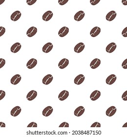 Seamless patterns with coffee beans. Decorative background for package, restaurant menu, textile, stationery.