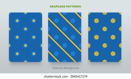 Seamless patterns collection. Simple pattern design for poster, postcard, print, flyer. book, brochure etc.