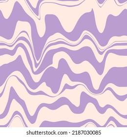 Patrones sin inconfundibles con olas de colores. Resumen del fondo lila. Ilustración vectorial. Textura para impresión, textil, tela.