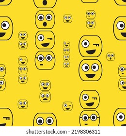 Patrones sin foco con emojis lindos.