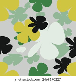 Patrones sin fisuras con flor de margarita, prado y dibujado a mano Floral en fondos de colores brillantes Ilustración vectorial. Lindo Fondo de pantalla de verano.